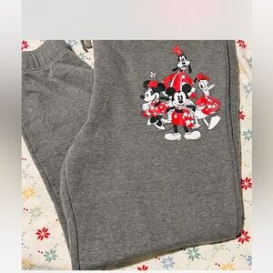 Disney Gray Sweatpants with Mickey and Friends
